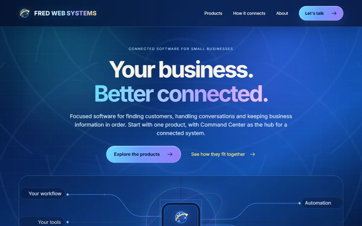 Fred Web Systems website preview