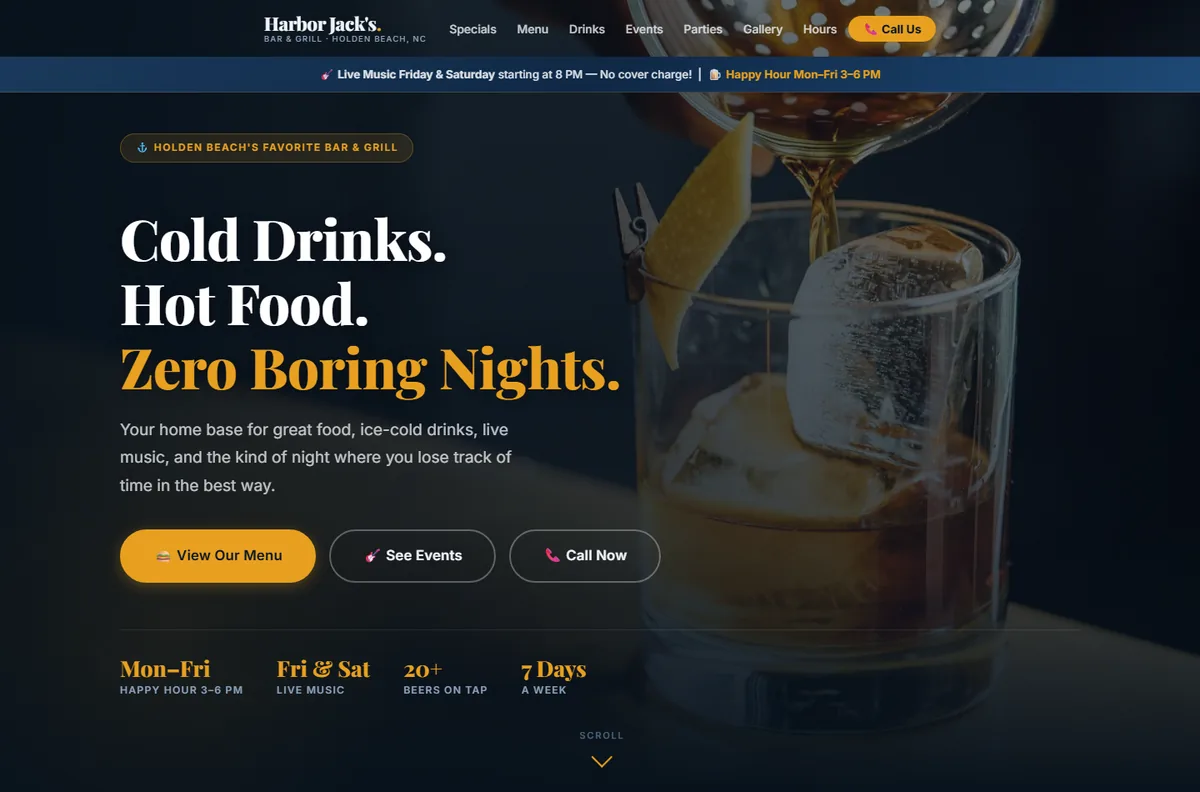 Demo Bar Website preview